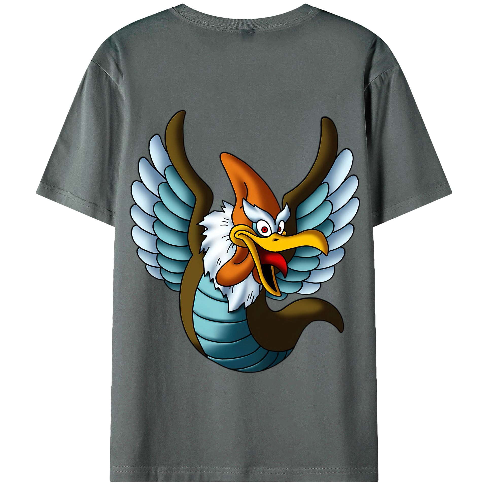 （画像用） ドラゴンクエスト Doragon Kuesuto Dragon Quest 綿100％半袖Tシャツ（背面プリント）